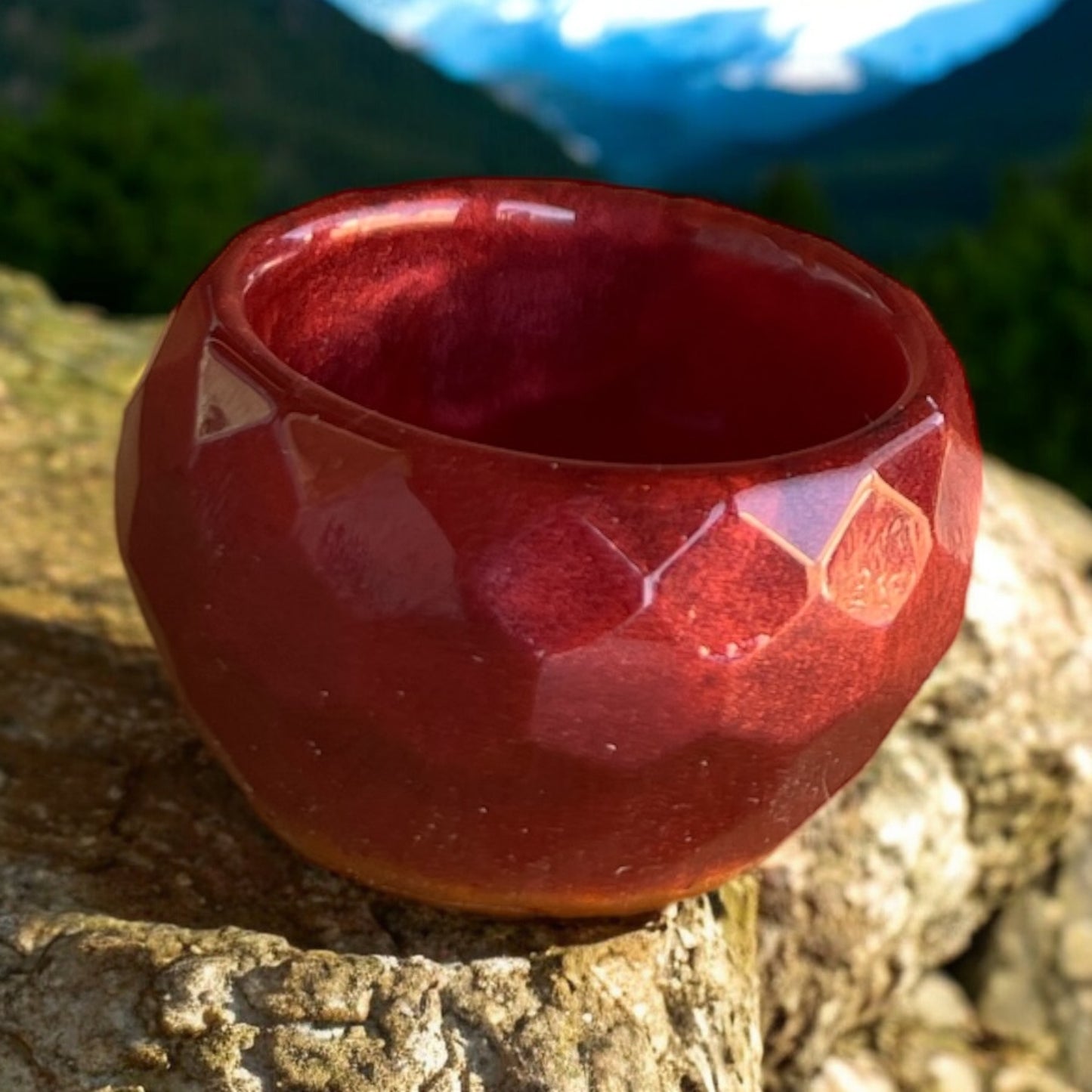 Round 1 inch Rust Color Bowl