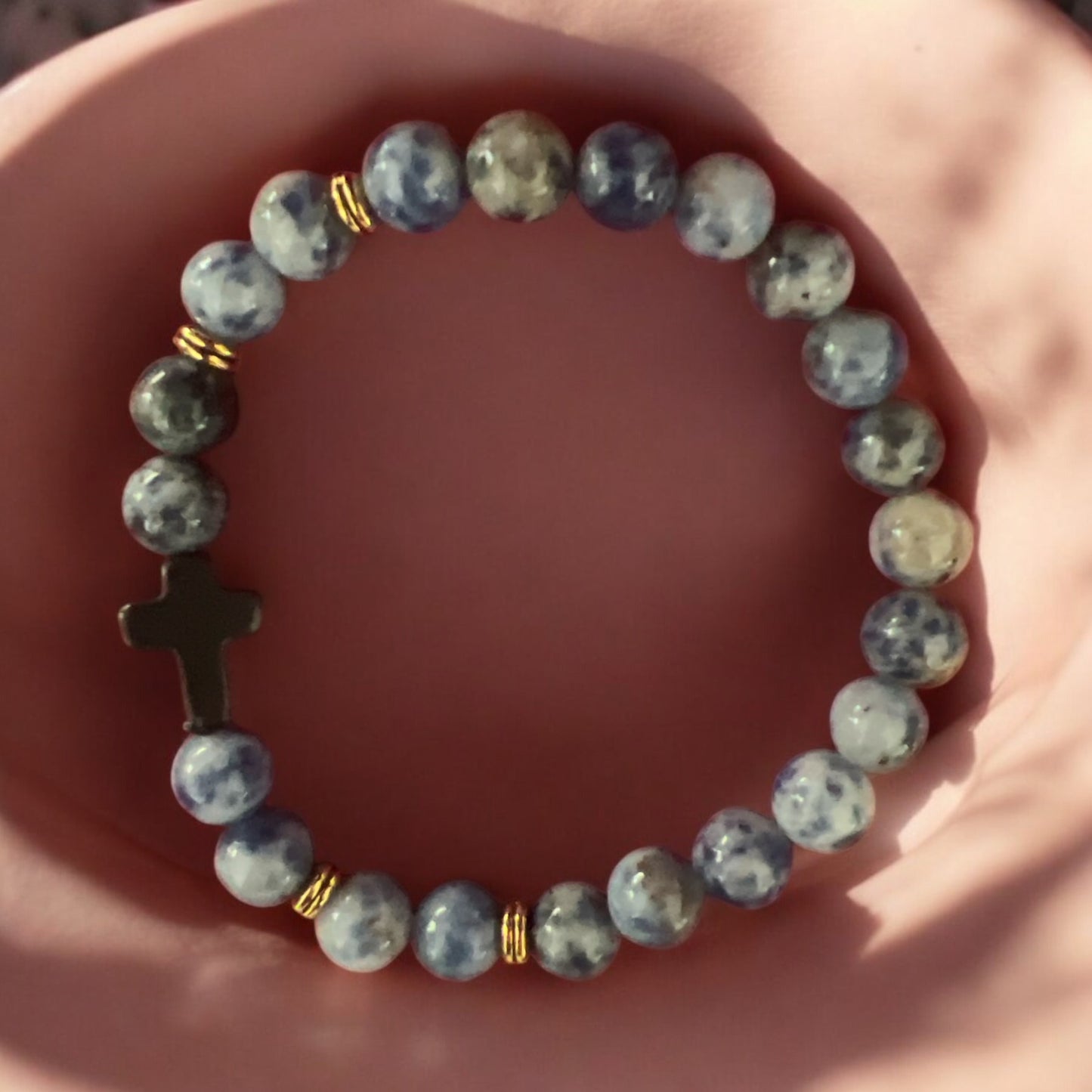 Chakra Light Blue 8 mm Bead Bracelet 03