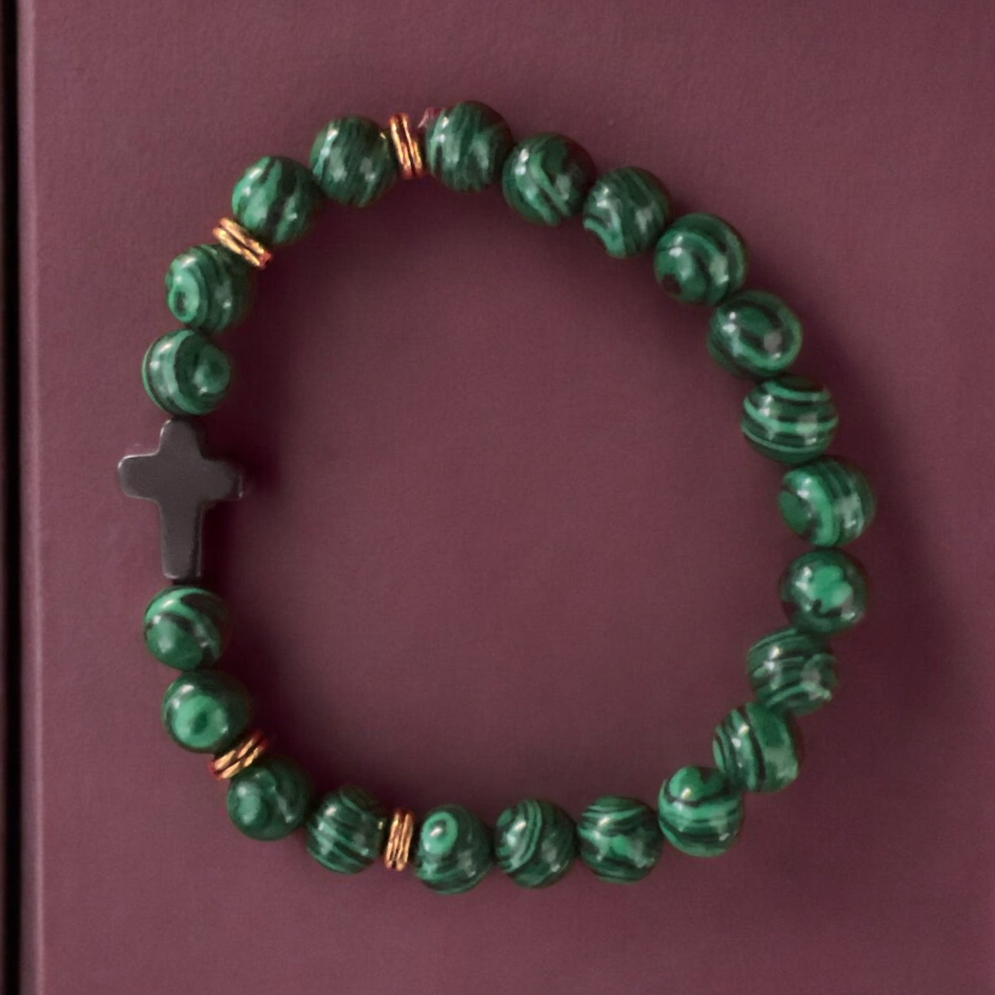 Chakra Green 8 mm Bead Bracelet 08