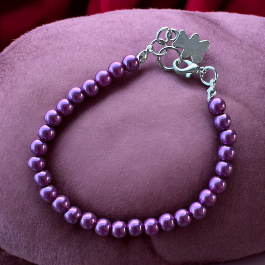 Acrylic bead bracelet Purple - 01