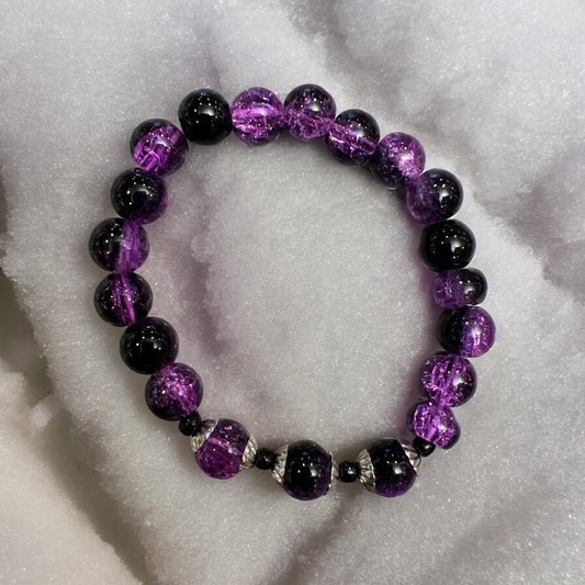 Adult Glass Bracelet Purple - 01